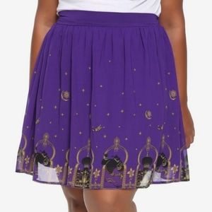 Aladdin Agrabah border print chiffon skirt + matching earrings